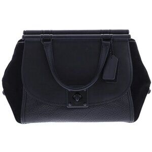 🖤 Coach Drifter Carryall Black Leather Satchel | Mixed Leather & Suede Vintage